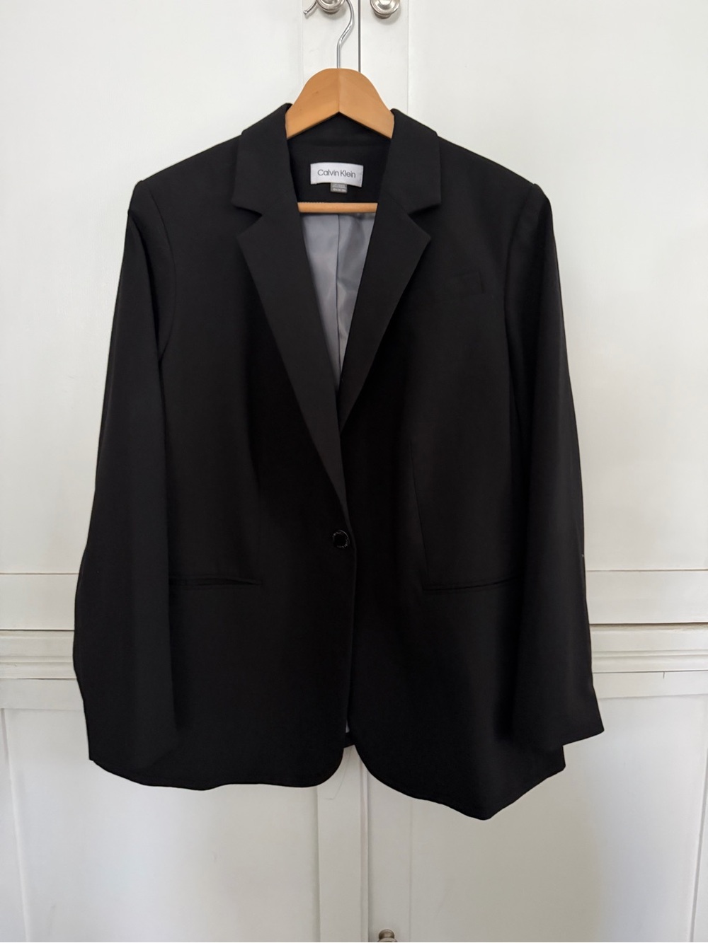 Calvin Klein Black Classic Single-Button Blazer